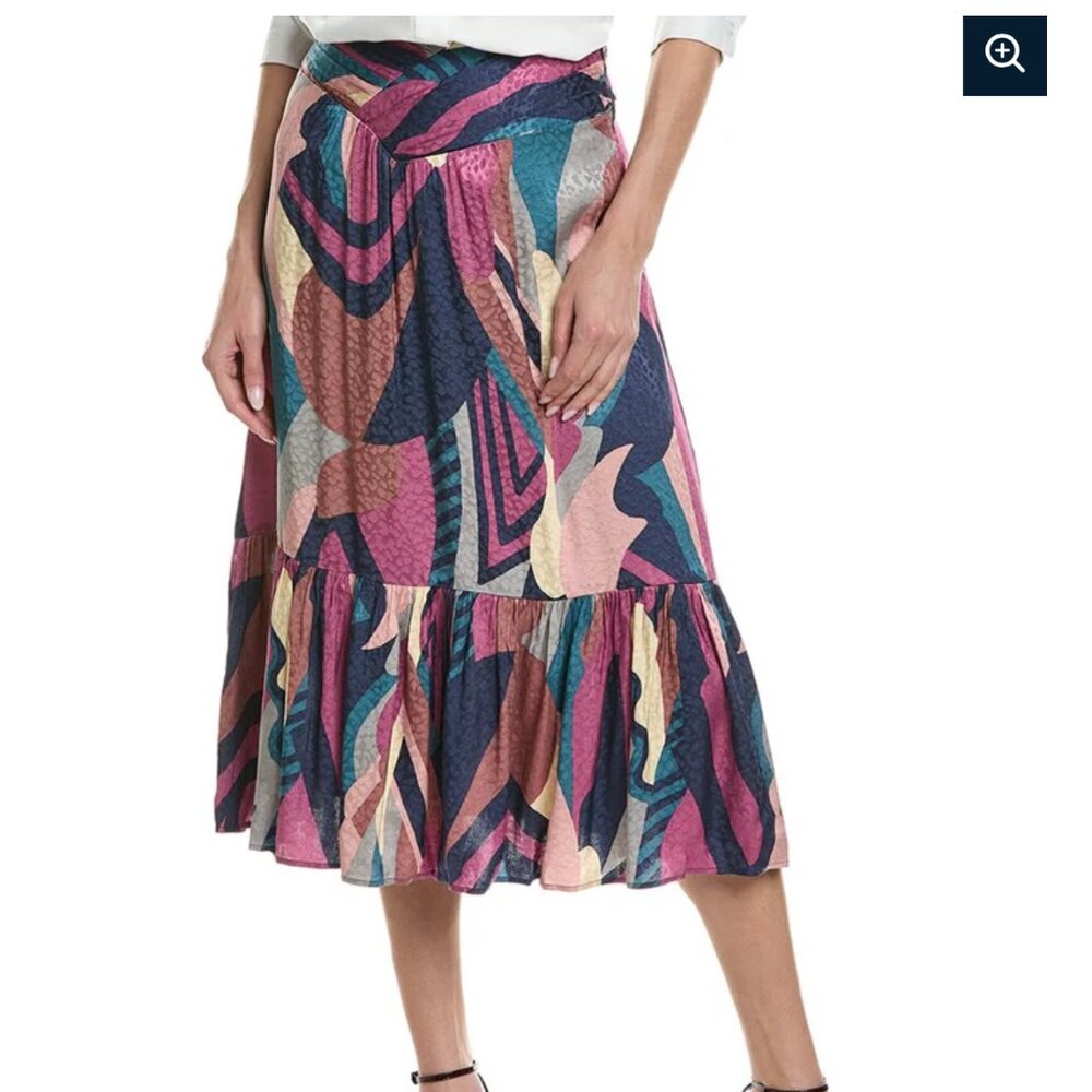 Ba&Sh Wei Tiered Midi Skirt